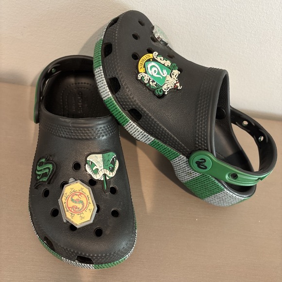Crocs Harry Potter Slytherin ClassClog Kids Special Edition‎ Size C 13 - Picture 1 of 6
